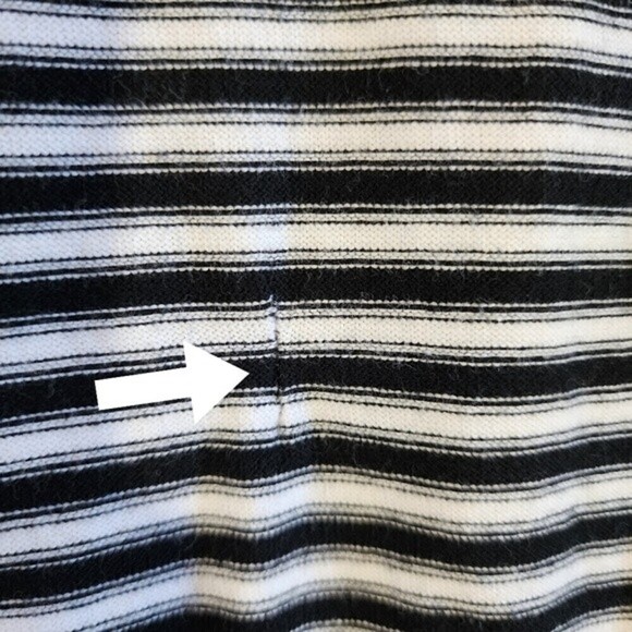 Free People Frenchie Tee Dress Size Small Oversized Black White Striped - Picture 6 of 10